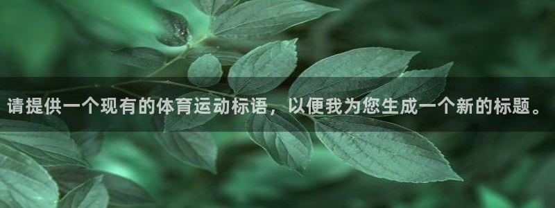 德国尊龙官方正版app集团：请提供一个现有的体育运动标语，以