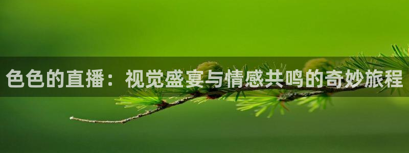 绿茵直播体育nba2026礼金入口.手指点开.top：色色的直播：视觉盛宴与情感共鸣的奇妙旅程