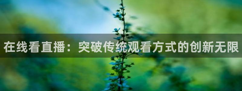 绿茵体育直播平台：在线看直播：突破传统观看方式的创新无限